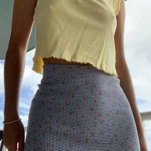 High waisted floral shift skirt 🌹🦋